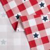 Martha Stewart Americana Star Gingham Plaid Indoor Tablecloth, Patriotic USA America Decor, Red/White/Blue, 60″x84″(102″ x 60″ (Rectangular))