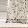 Martha Stewart Annabelle Floral Sheer Rod Pocket Single Curtain Panel, 84″, Linen(Linen)