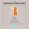 Martha Stewart Autumn Harvest Pumpkins Kitchen Towel 3-Pack Set, 100% Cotton with Absorbent Terrycloth, Decorative Kitchen Towels, Orange/Green/Ivory, 16″x28″(Orange/Green/Ivory)