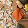 Martha Stewart Autumn Harvest Pumpkins Kitchen Towel 3-Pack Set, 100% Cotton with Absorbent Terrycloth, Decorative Kitchen Towels, Orange/Green/Ivory, 16″x28″(Orange/Green/Ivory)