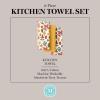 Martha Stewart Autumn Harvest Pumpkins Kitchen Towel 3-Pack Set, 100% Cotton with Absorbent Terrycloth, Decorative Kitchen Towels, Orange/Green/Ivory, 16″x28″(Tan/Red/Green)