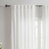 Martha Stewart Barrington Curtain Rod for Windows 36 to 66 inches, Adjustable Length .75 inch Diameter Metal Curtain Rod with Round Finials, 36” – 66”, Matte Black(Black)