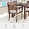 Martha Stewart Bedford Indoor-Outdoor Stackable Aluminum Patio Armchairs with Brushed Woodgrain Finish in Brown and Cream All-Weather Cushions, Set of 2(Brown)