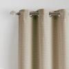 Martha Stewart Beige Room Darkening Curtains Textured Lined Grommet Window Curtain Panel Pair, Sutter, Set of 2, 84″, Sand(Sand)