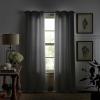 Martha Stewart Beige Room Darkening Curtains Textured Lined Grommet Window Curtain Panel Pair, Sutter, Set of 2, 84″, Sand(Sand)