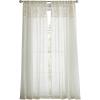 Martha Stewart Boho Curtains Macrame Decor Textured Sheer Rod Pocket Window Curtain Panel Pair, 84″, Linen(Linen)