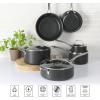 Martha Stewart Bosworth 10 Piece Hard Anodized Nonstick Aluminum Cookware Set – Black(Cookware Set)