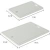 Martha Stewart Bpa Free Plastic Cutting Board 2pc Set (16″ x 12″ and 12″ x 8″) – Grey – Dishwasher Safe(Gray)