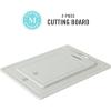 Martha Stewart Bpa Free Plastic Cutting Board 2pc Set (16″ x 12″ and 12″ x 8″) – Grey – Dishwasher Safe(Gray)