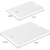 Martha Stewart Bpa Free Plastic Cutting Board 2pc Set (16″ x 12″ and 12″ x 8″) – Grey – Dishwasher Safe(Linen)
