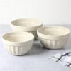 Martha Stewart Broadbrook 3 Piece 4 Qt, 2.8 Qt, 2.1 Qt Stoneware Bowl Set – Sharkey Grey(Sharkey Grey)