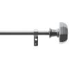 Martha Stewart Chatsworth Curtain Rod for Windows 66 to 120 inches, Adjustable Length .75 inch Diameter Metal Curtain Rod with Round Finials, 66” – 120”, Oil Rubbed Bronze(Nickel)