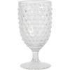 Martha Stewart Chauncey 4-Pack 14.2 oz Hobnail Handmade Glass Goblet – Pink(Clear (Hobnail))