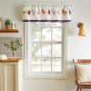 Martha Stewart Chickens 3-Piece Window Curtain Valance and Tiers Set, Multi(Blue)