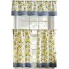 Martha Stewart Chickens 3-Piece Window Curtain Valance and Tiers Set, Multi(Yellow)