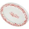 Martha Stewart Christmas Plates 12 Piece Decorated Red and White Stoneware Dinnerware Set(Christmas Vines (Serveware))