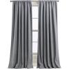 Martha Stewart Clarkson Room Darkening Rod Pocket Window Curtain Panel Pair, 84″, Grey(Grey)