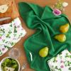 Martha Stewart Clover Meadow Kitchen Towel Set 3-Pack, Absorbent 100% Cotton, St. Patrick’s Day, White/Green, 13″x17.5″