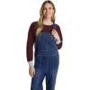 Martha Stewart Convertible Overall, Denim Utility Jumpsuit, Adjustable Cotton Workwear, Stretch Bibs(Dark Rinse)