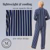 Martha Stewart Cooling Rayon Pajama Set for Women | Long Sleeve, Button-Down Style for Cool, Comfortable Coverage(Medieval Blue)