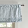 Martha Stewart Cottage Floral Jacquard Room Darkening Lined Window Curtain Valance, 50″ W x 18″ L, Light Blue(Light Blue)