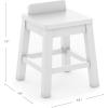 Martha Stewart Crafting 2-Piece Kids’ Stool Set – Creamy White Wooden Chairs with 15-Inch Seat Height & Anti-Tip Feature for Kids 3 & Up(Linen White)