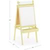 Martha Stewart Crafting Easel for Kids – Pastel Yellow: Wooden Chalkboard and Whiteboard with Easel Paper Roll, A-Frame Art Easel with Paint Cups | Kids Easel for Classroom | Classroom Furniture