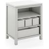 Martha Stewart Crafting Kids’ Open Storage – Gray: Wooden Shelving with Bins for Art Supplies, Single-Sided Organization with Compartments(Grey)