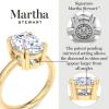 Martha Stewart Cushion Cut Lab Grown Diamond Solitaire Ring, Diamond Engagement Ring in 14 Karat Gold(white-gold)