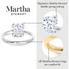 Martha Stewart Cushion Cut Lab Grown Diamond Solitaire Ring, Diamond Engagement Ring in 14 Karat Gold(white-gold)