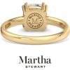 Martha Stewart Cushion Cut Lab Grown Diamond Solitaire Ring, Diamond Engagement Ring in 14 Karat Gold(yellow-gold)