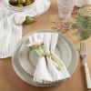Martha Stewart Daisy Stripe Napkin Set 4-Pack, Green, 19″x19″(Linen)