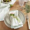 Martha Stewart Daisy Stripe Napkin Set 4-Pack, Green, 19″x19″(Mint)