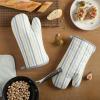 Martha Stewart Daisy Stripe Oven Mitt Set 2-Pack, Beige/Brown, 7″x13″(Grey/Yellow)
