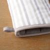 Martha Stewart Daisy Stripe Oven Mitt Set 2-Pack, Beige/Brown, 7″x13″(Linen)