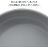 Martha Stewart Delaroux Stainless Steel 9.5″ & 12″ PFAs Free Premium Ceramic Nonstick Fry Pan Set
