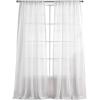 Martha Stewart Delicate Stripe Sheer Rod Pocket Window Curtain Panel Pair for Living Room, 84″, White(White)