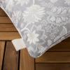 Martha Stewart Distressed Jacobean Indoor Outdoor Decorative Lumbar Pillow 2-Pack Set, UV Fade Resistant, Water Repellent, Printed Floral Design, Grey, 11″x18″(Grey)