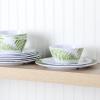Martha Stewart Dragonfly 12 Piece Decorated Melamine Dinnerware Set – White(Fernview)