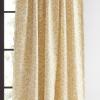 Martha Stewart Elegant Curtains Light Filtering Vineyard Leaf Print Rod Pocket/Back Tab Window Curtain Panel Pair, 95″, Gold(Gold)