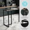Martha Stewart Eli Home Office Desk with Glass Top and Steel Frame, Oil Rubbed Bronze(Clear Top/Oil Rubbed Bronze Frame)