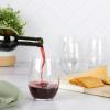 Martha Stewart Farrow 18 OZ Large Stemless 4 Pack Multipurpose Wine Glasses Set for Red or White Wine(18oz Stemless Wine Glass (4-pack))