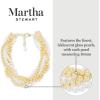 Martha Stewart Five Strand Pearl and Gold Ball Twisted Necklace In Gold For Women