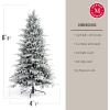 Martha Stewart Flocked Natural Pre-Lit Artificial Christmas Tree(Clear White Lights)