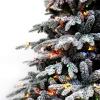 Martha Stewart Flocked Natural Pre-Lit Artificial Christmas Tree(Multicolored Lights)
