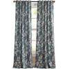 Martha Stewart Floral Curtains Room Darkening Botanical Flower Grey Back Tab Window Curtain Panel Pair, Norah, 84″, Charcoal(Charcoal)