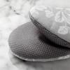 Martha Stewart Floral Vine Mini Oven Mitt 2-Pack Set, Grey, 5.5″X8″(Floral Vine)