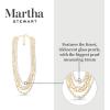 Martha Stewart Four Strand Pearl and Chain Necklace In Gold, Long, For Women