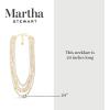 Martha Stewart Four Strand Pearl and Chain Necklace In Gold, Long, For Women