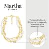 Martha Stewart Four Twisted Strand Pearl and Chain Necklace In Gold, For Women